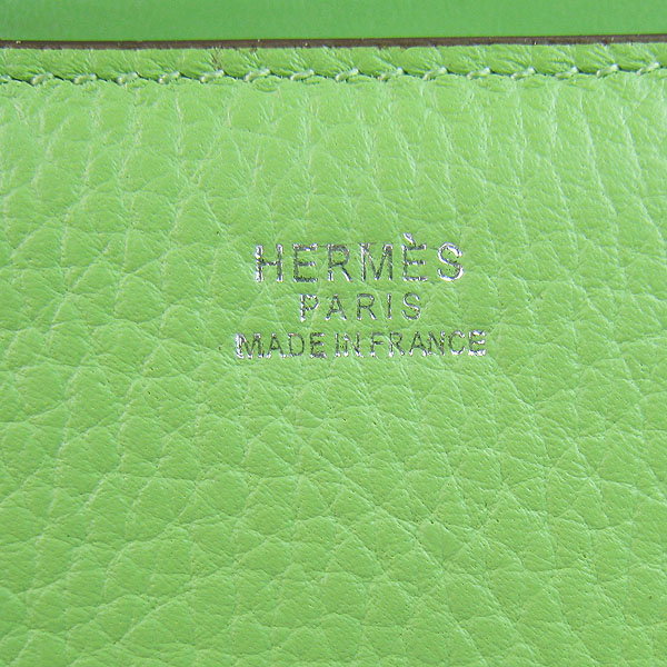 7A Hermes Constance Togo Leather Single Bag Green Silver Hardware H020